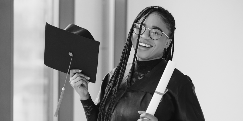 Graduate with diploma