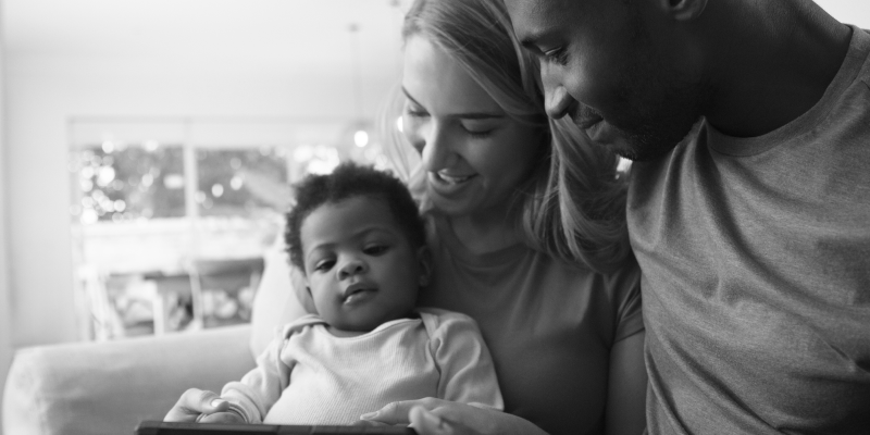 Young family with baby